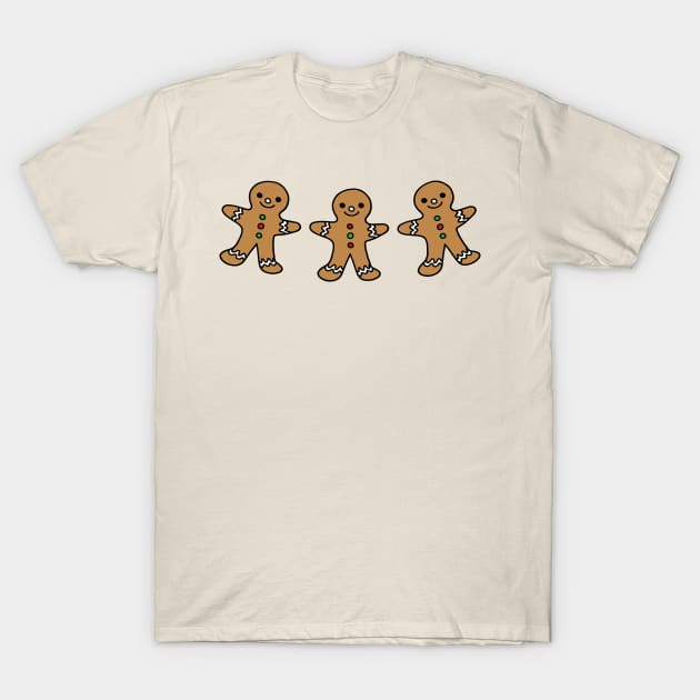 Christmas Gingerbread Cute Christmas Holiday Cozy Winter T-Shirt by Mochabonk